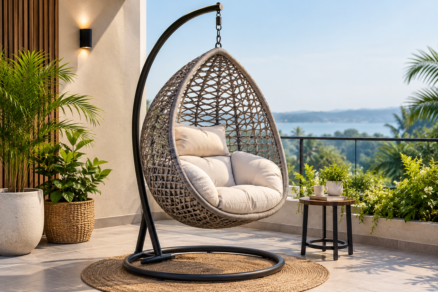 Swing Chairs in sophisticated balcony