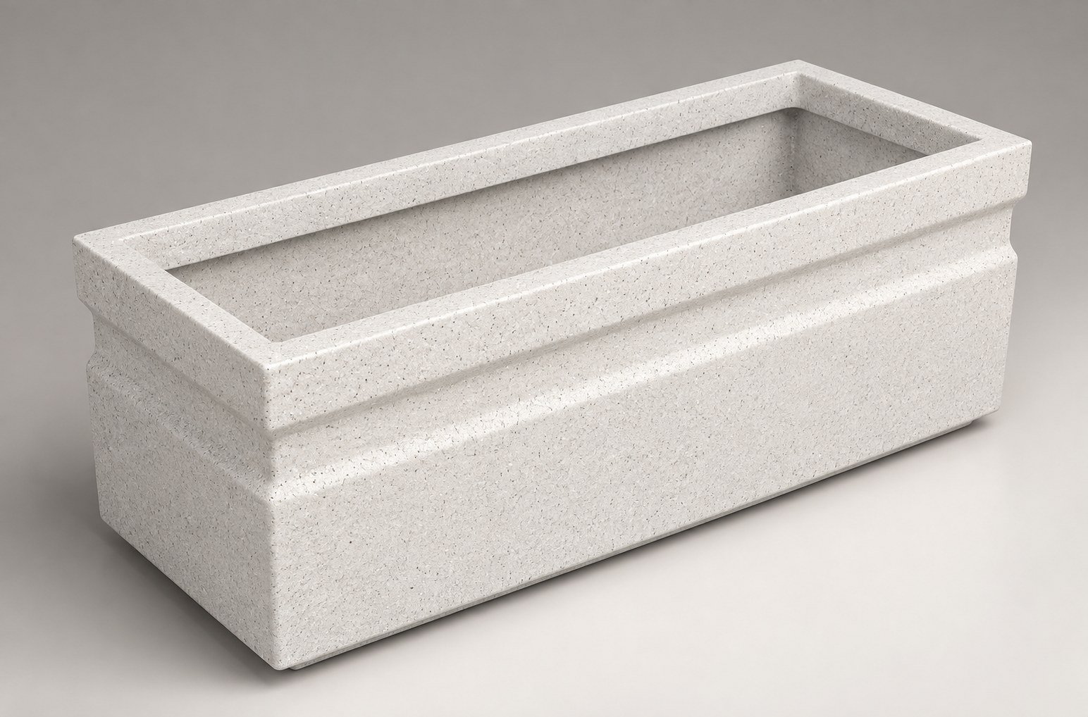 OUTAREA Kwid 21 Inch White Roto Fibre Planter Pot for Home Garden Balcony